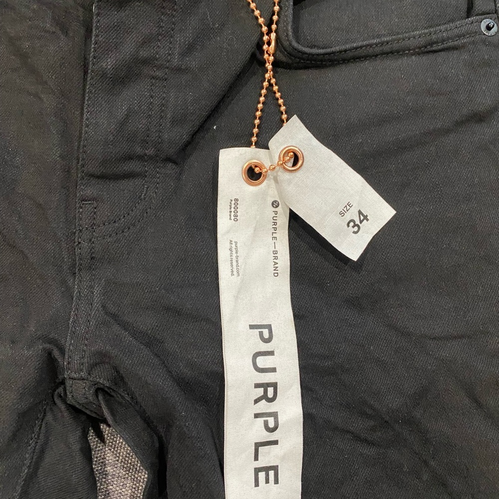 Purple brand black slim fit low rise with slim leg jeans - Picture 3 of 7